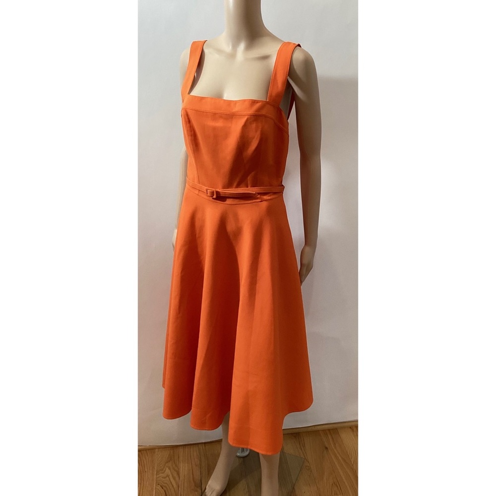 OSCAR DE LA RENTA BELTED A-LINE DRESS - Picture 3 of 7